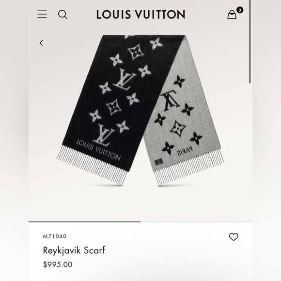 Louis Vuitton Cashmere Scarf- REYKJAVIK cashmere scarf black - Picture 4 of 4